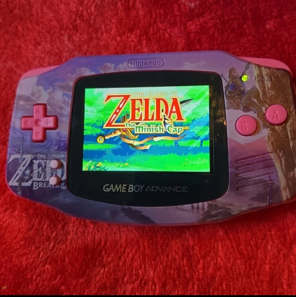 Personal Custom Refurbished Moded Zelda Game Boy Advance With Back Lit Screen